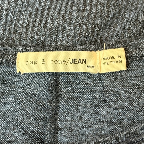 Rag & Bone Amelie Relaxed Long Sleeve Ribbed Tee in Blue Long Sleeve Size Medium - Picture 3 of 12